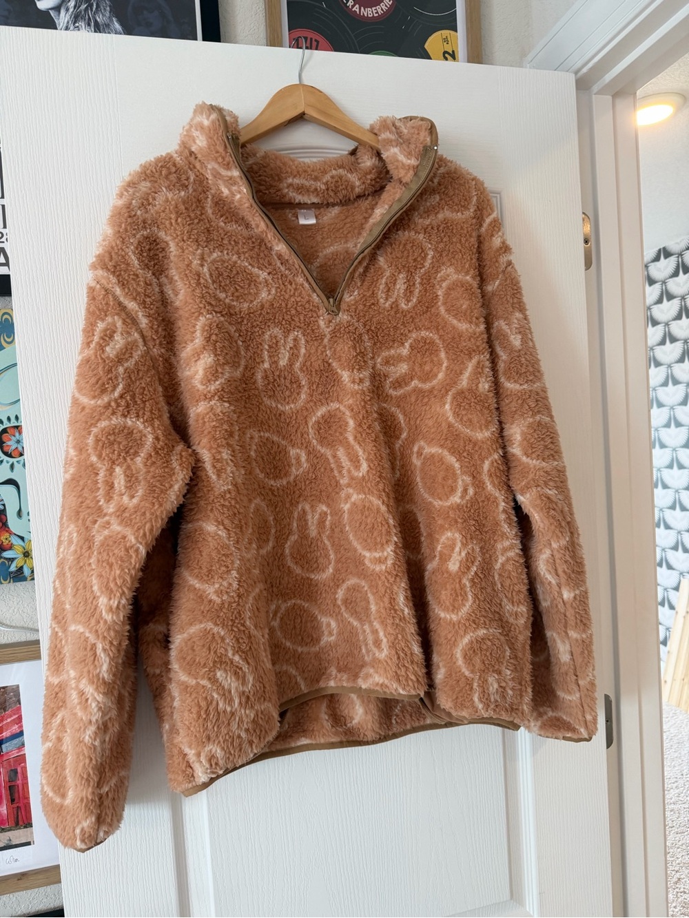 Men’s Cozy Sherpa Teddy pullover large